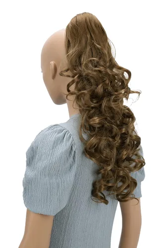 Vista 10 de Prettyshop - Extensión de cola de caballo de 24 pulgadas con clip, larga, voluminosa, ondulada, resistente al calor, color negro H63