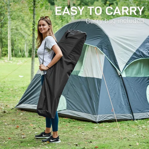 Vista 8 de EVER ADVANCED Silla alta de director con portavasos de 31", Silla plegable a altura de barra para acampar, deportes con bolsa de transporte