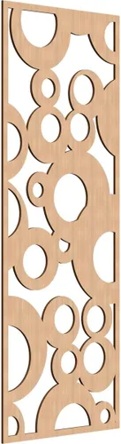Vista 70 de 9 3/8"W x 24 3/8"H x 1/4"T Farwell Decorativos Paneles de Pared de Madera Calado, Hickory