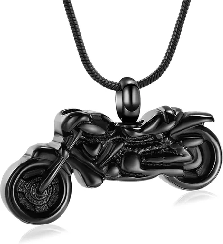 Vista 20 de Imrsanl Joyería de cremación para cenizas, motocicleta, automóvil pequeño, collar de urna de tractor para cenizas para hombres, recuerdo