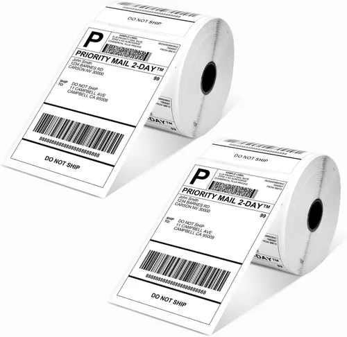 Vista 9 de 4x6 Thermal Labels, Shipping Address Label (Pack of 250 4x6 Roll Labels) Blue Labels Compatible with JADENS, ASprink, Phomemo, Rollo, Zebra