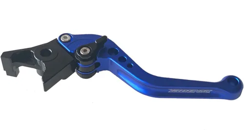 Vista 2 de Manetas de freno y embrague, ajustables, cortas, mecanizado CNC, Azul