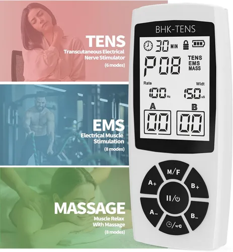 Vista 5 de Estimulador Muscular EMS para Terapia de Alivio del Dolor, Máquina de Unidad Electrónica EMS TENS para Alivio del Dolor de Hombro, Masajador TENS
