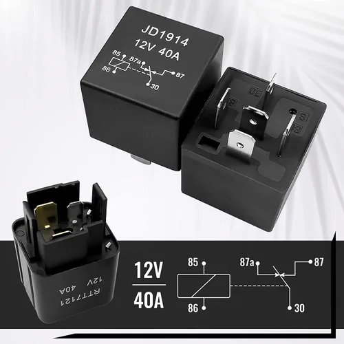 Vista 5 de Gebildet Caja de fusibles y relés de 12 V con 5 pines JD1914 40A relé y 1 relé de 4 pines 6 fusibles ATC/ATO, caja de relé de fusibles impermeable
