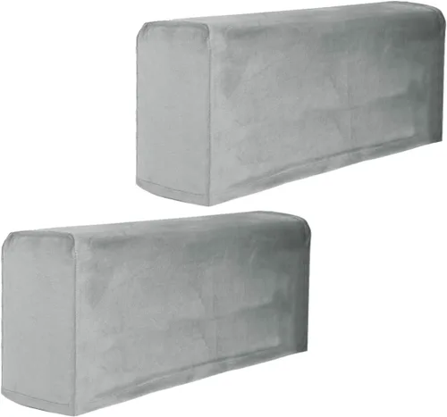 Vista 8 de BESPORTBLE Funda de tela elástica para reposabrazos de sofá, color gris, antideslizante, protector de muebles, fundas para sillón reclinable