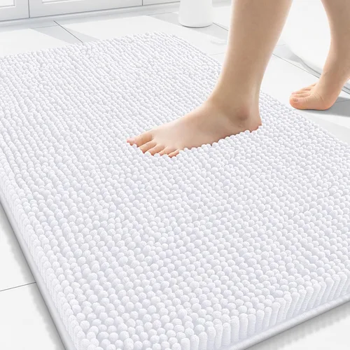 Vista 68 de Arotive Alfombras de baño de felpilla extrasuaves y absorbentes, de 24 x 16 pulgadas, lavables a máquina, parte trasera de goma antideslizante