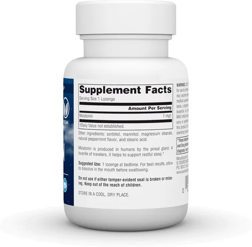 Vista 3 de Source Naturals Melatonina 1 mg - 100 pastillas con sabor a menta