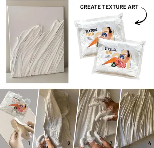 Vista 2 de KAMENSKAYA Fibra de textura: pasta de modelado/pasta de escultura de fibra, para crear texturas de tela 3D en el arte
