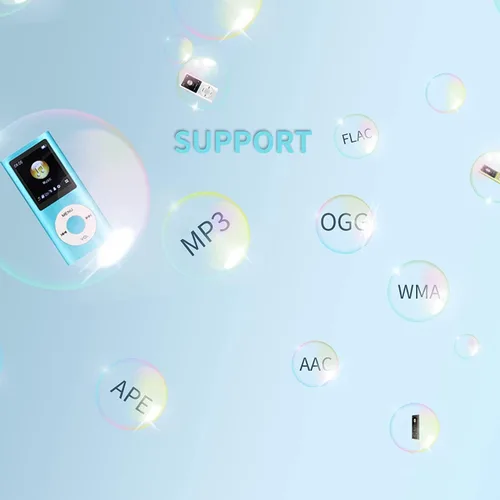 Vista 5 de Reproductor de MP3, reproductor de música MP3 portátil sin pérdidas delgado con auriculares, pantalla LCD de 1.8 pulgadas, reproductor de música