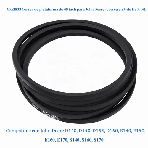 Vista 4 de GX21833 - Cinturón de cubierta de 1/2 x 141 pulgadas para John Deere D140, D155, D160, E140, E150, E160, E170, S140, S160, S170, LA140, LA145