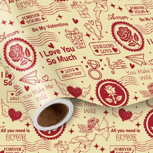 Vista 11 de LeZakaa Rollo de papel de regalo de cumpleaños, letras de feliz cumpleaños, diseño holográfico colorido para baby shower, envoltura de regalo