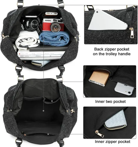 Vista 2 de CAMTOP Bolso de viaje para mujer con funda de equipaje y compartimento para zapatos