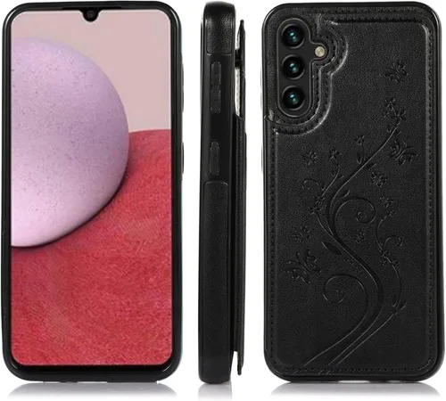 Vista 2 de Asuwish Funda de teléfono para Samsung Galaxy A14 5G con protector de pantalla de vidrio templado, tarjetero con soporte para tarjetero, soporte