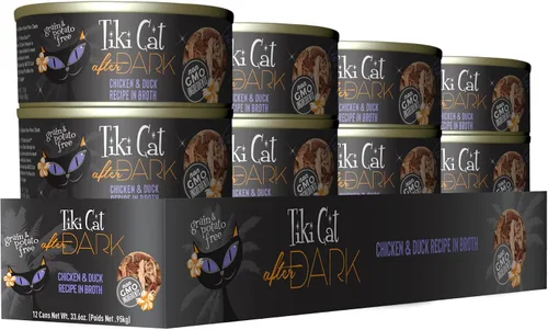 Vista 2 de Tiki Cat After Dark - Alimento húmedo para gatos, pollo y pato, latas