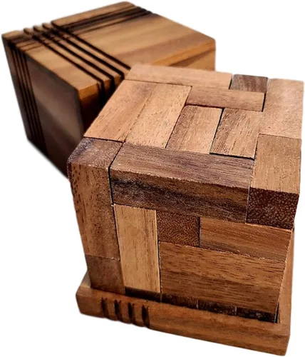 Vista 2 de Rompecabezas Duro para Adultos - Shippers Dilemma Z Wooden Brain Teaser.- 25 Piezas de Madera - Creative Crafthouse
