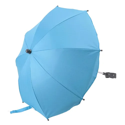 Vista 5 de Sombrilla para cochecito de bebé, paraguas universal de 14 pulgadas con abrazadera, parasol ajustable de 360 grados, paraguas para carrito