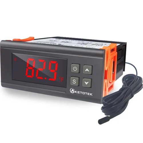 Vista 9 de Controlador de la temperatura digital STC-1000 de KETOTEK. Controlador de la temperatura digital de ledes, sensor de termostato de 110V, 220V, 2