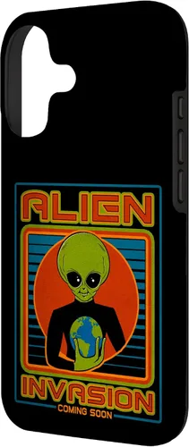 Vista 89 de Funda para iPhone 13 Pro Max Alien Invasion 1984 Tech Noir Distopía