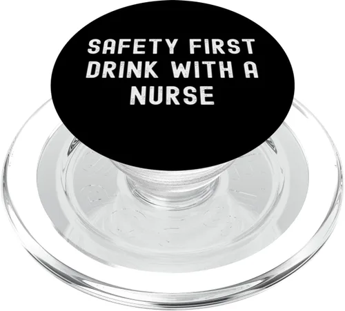 Vista 7 de Safety First Drink With A Nurse PopSockets Adhesive PopGrip