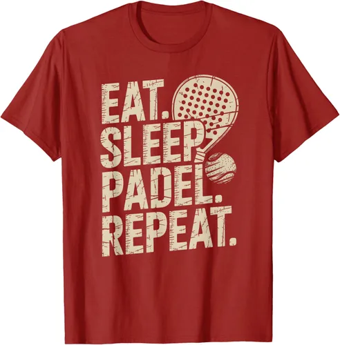 Vista 46 de Camiseta Eat Sleep Padel Repeat Padel Jugador de Tenis