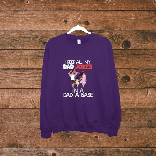 Vista 4 de Best Dad Gift Idea New Dad Daddy Fathers Day I Keep All My Dad Jokes In A Dad a base Navy Black Muticolor Unisex Sweatshirt