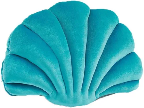 Vista 8 de Almohada decorativa de terciopelo SeaShell para cama, sofá, hogar, oficina, algodón