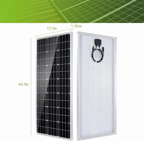 Vista 2 de Kit de Panel Solar Topsolar 100 Vatios 12 Voltios Monocristalino para Sistema Fuera de la Red para Hogares, RV, Barco + Controlador de Carga Solar