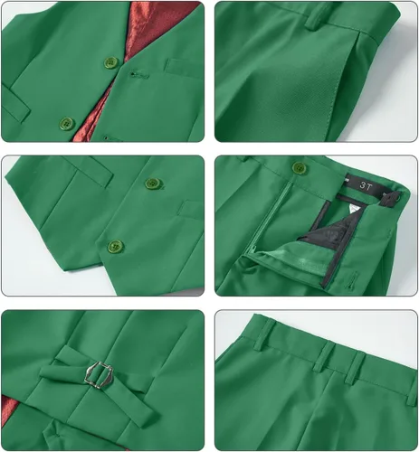 Vista 94 de Conjunto de chaleco para niños, trajes formales, trajes de boda, ropa de vestir