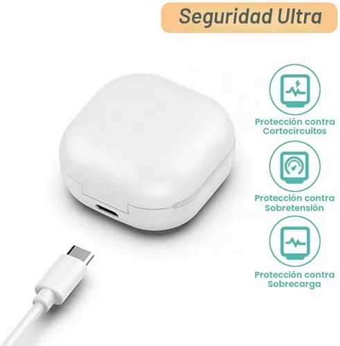 Vista 6 de Funda de carga para Samsung Galaxy Buds 2 (SM-R177), caja de estación de carga de repuesto con cable USB tipo C para auriculares Galaxy Buds 2