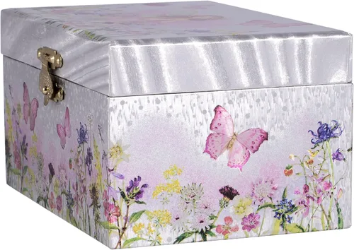 Vista 5 de Broadway Gifts Joyero musical de hadas de plata y blanco de bailarina Swan Lake