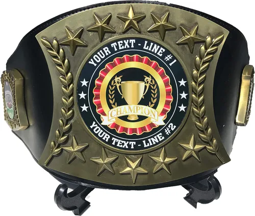 Vista 2 de Express Medals Trofeo de baloncesto personalizado cinturón de cuero de campeonato personalizado EG12