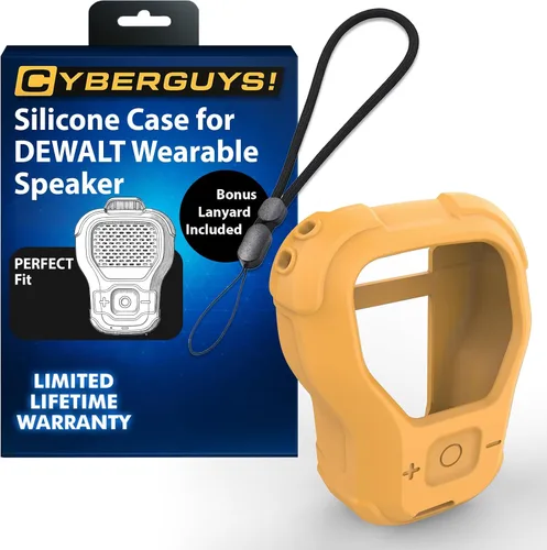 Vista 12 de CYBERGUYS Funda de Silicona para Altavoz Bluetooth Portátil DEWALT, Cubierta Protectora Duradera a Prueba de Golpes Antideslizante para Mini Altavoz
