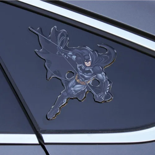Vista 2 de Fan Emblems Calcomanía transparente para coche con diseño de personaje de Batman