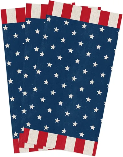Vista 33 de Toallas de cocina patrióticas del 4 de julio, paños de limpieza de microfibra con estrella de la bandera americana, toallas de cocina, baño, toallas