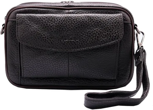 Vista 2 de Vidlea Bolso bandolera de cuero genuino para hombre, bolso de mensajero, organizador de chequera