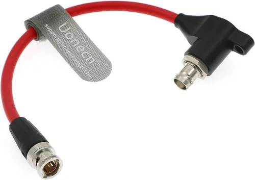 Vista 7 de Uonecn Cable protector SDI HD Cable SDI aisladores galvánicos BNC macho a ángulo recto BNC hembra para cámara RED-Komodo 20CM (negro)