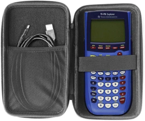 Vista 2 de Estuche rígido compatible con calculadora gráfica Texas Instruments TI-73