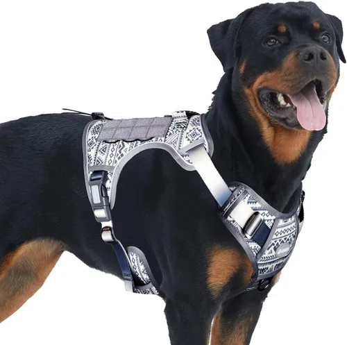 Vista 61 de Auroth - Arnés táctico para perros pequeños y medianos, sin tirones, arnés ajustable para mascotas, reflectante, K9, entrenamiento, trabajo