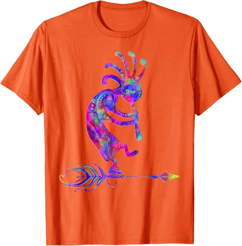 Vista 75 de Native American Kokopelli With Feather 2 - Camiseta Fan Fun, Negro, S