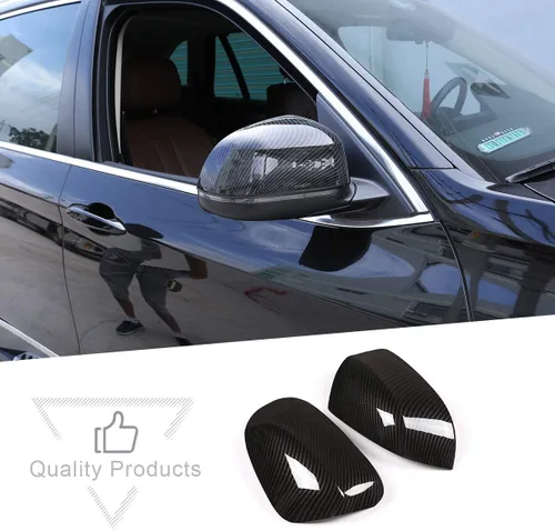 Vista 3 de Cubierta de tapa de espejo retrovisor exterior ABS para BMW X5 F15 G05 2014-2019, X7 G07 2019 (negro)