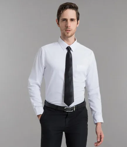 Vista 8 de Camisas de vestir de manga larga para hombre, camisa casual de ajuste regular con botones y bolsillos