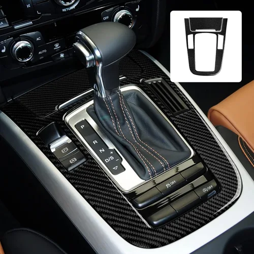 Vista 22 de Adhesivos para panel de CD de aire acondicionado para Audi A4 A5 S4 S5 RS4 RS5 Q5 accesorios de fibra de carbono interior pegatinas, estilo B