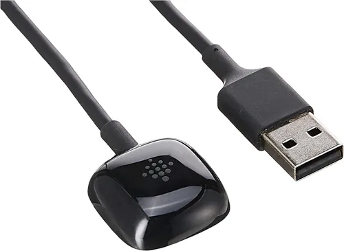 Vista 2 de Fitbit Smartwatch - Cable de carga para Sense 2, Sense, Versa 4 y Versa 3, producto oficial, color negro