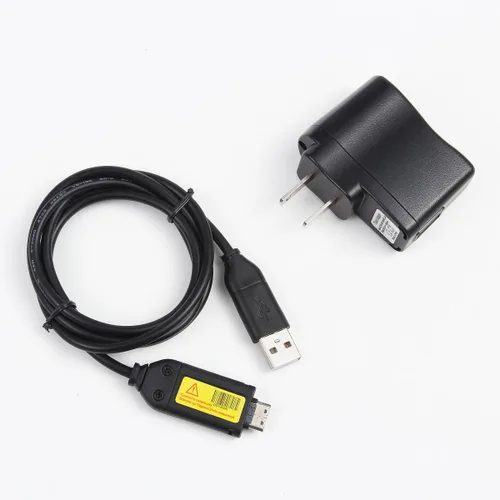 Vista 2 de MaxLLTo 1A USB AC/DC Cable cargador adaptador de corriente para cámara Samsung L210 WB550 TL105 NV9
