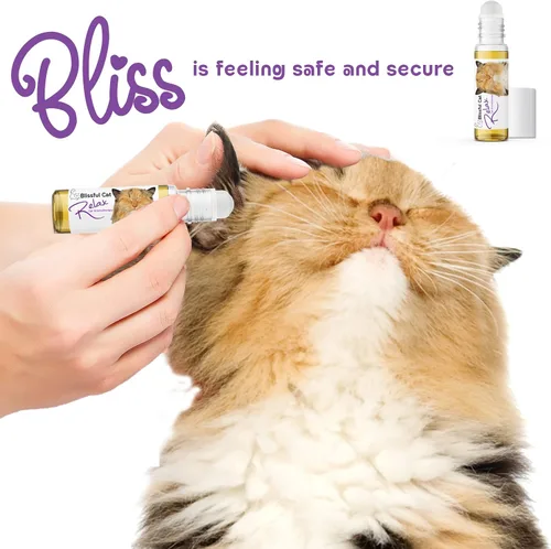 Vista 4 de The Blissful Cat Relax - Aromaterapia enrollable para la ansiedad de tu gato, 0.45 onzas