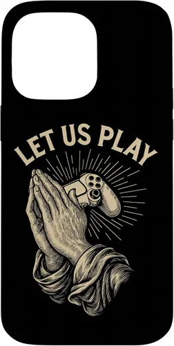 Vista 21 de Funny Gamer Prayer Pun Video Game Controller Retro Gaming Case for iPhone 16