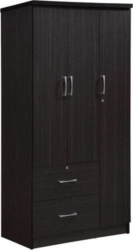 Vista 12 de Hodedah 3 puertas, 2 cajones, 3 estantes en armarios de dormitorio de haya Hayedo