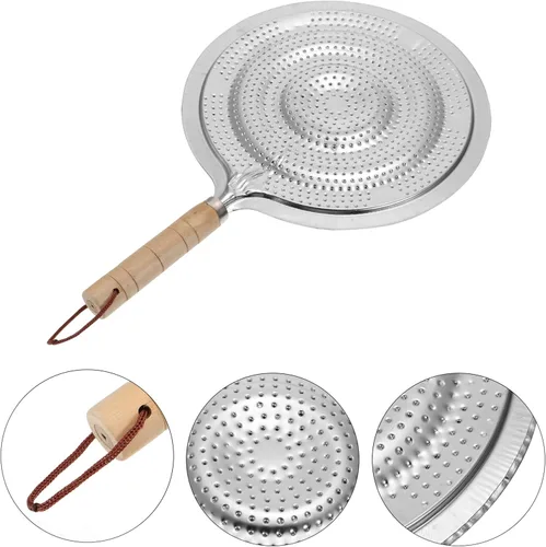 Vista 7 de DOITOOL Paquete de 2 almohadillas aislantes de mesa, aislantes de calor, alfombrillas de cocina para cafetera, estufa, mango de madera, almohadillas