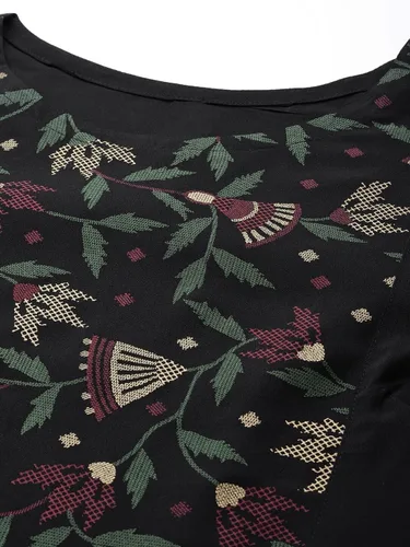 Vista 4 de Chandrakala Kurti estampado para mujeres indio étnico Kurta Kurti vestido túnica (K201)