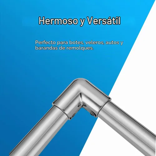Vista 5 de Accesorio de barandilla de barco resistente, accesorios de codo de 2 vías de 90 grados, acero inoxidable 316, conector de tubería para tubos de 1